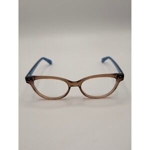 Frederic Beausoleil Cat Eye Glasses Taupe Brown Blue Italy 51-16-135 0/392/841
